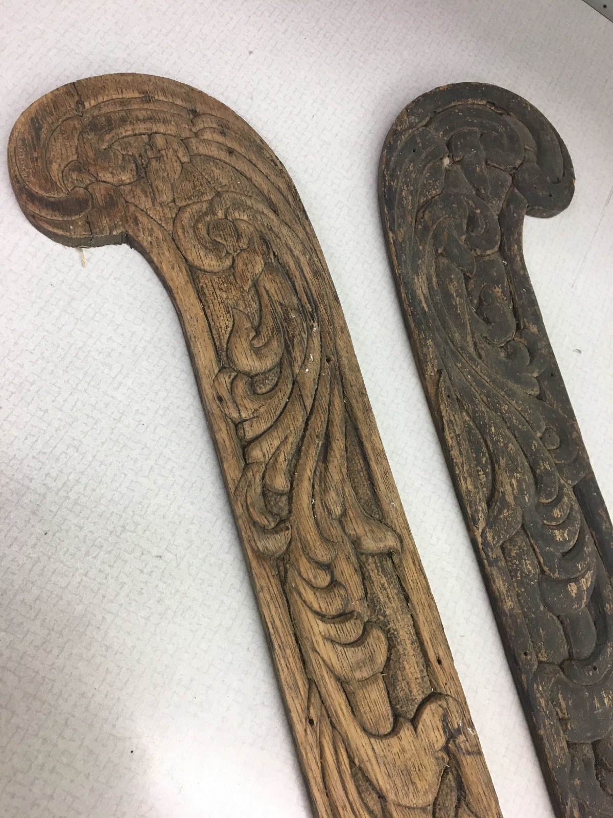 circa 1900 Hand Carved Wood embellishments decorative furniture pieces