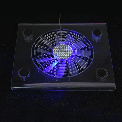 Ultra Quiet USB Notebook Cooler Cooling Pad Fans With LED RGB Lights For PS4 BGS - Picture 1 of 7