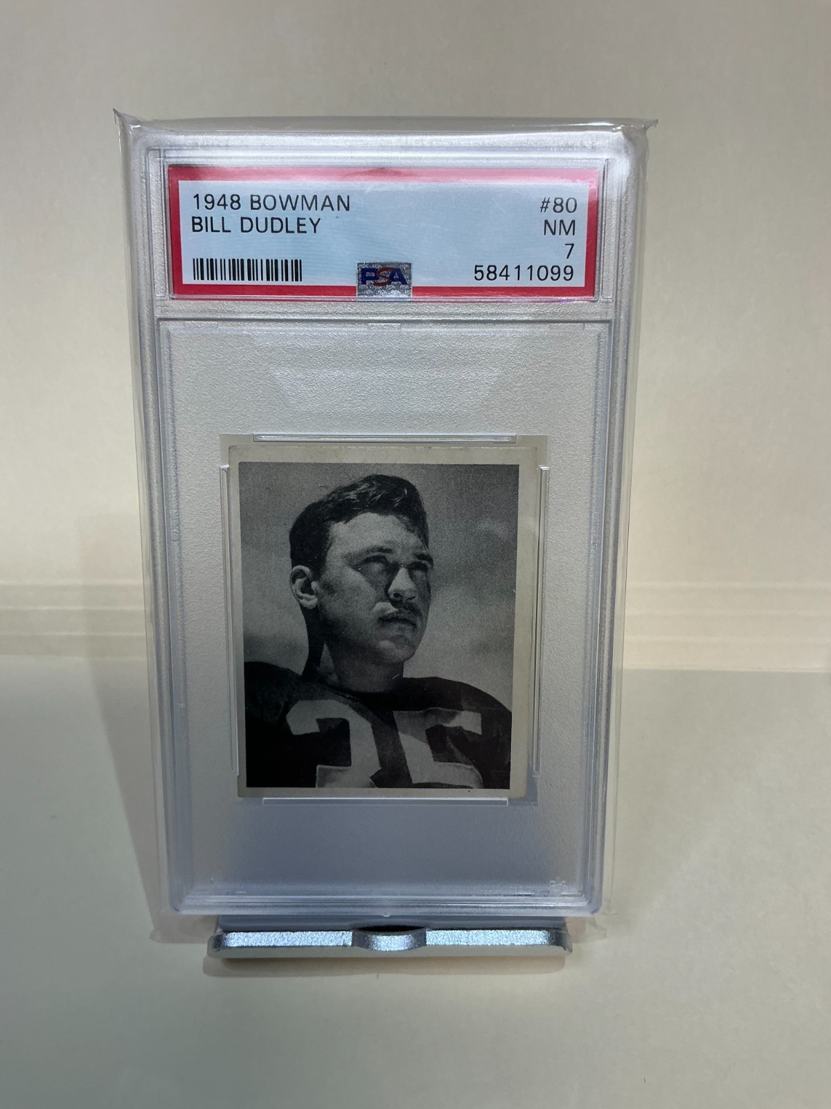 1948 Bowman Bill Dudley #80 PSA 7 NM HOF Lions Steelers Redskins