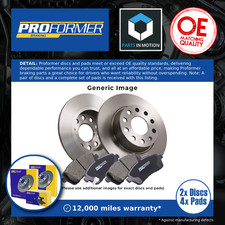 2x Solid Brake Discs and Pads fits AUDI A6 C7 2.0D Rear 11 to 18 300mm Set Pair