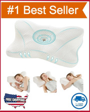Cervical Memory Foam Pillow for Neck Pain Relief Ergonomic Neck Support Pillows