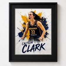 Caitlin Clark Basketball Art Splatter Paint Photo Print 8x10 Decor Indiana Fever