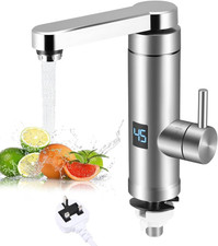 Instant Hot Water Tap, Electric Tap UK Plug, 220V 3000W Electric Hot and Cold Mi
