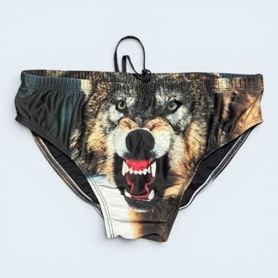 NEW Shinesty ''Wolf'' swim briefs for men size M