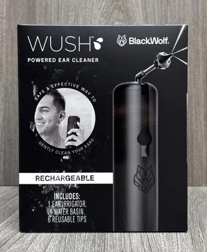 BlackWolf Wush Powered Ohrreiniger wiederaufladbar B3 - schwarz WUSH0706 (NEU VERSIEGELT)