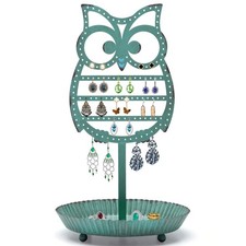 NIKKY HOME Earring Holder Stand Hanging Organizer Metal Jewelry Tree Cute Owl...