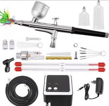 Gocheer Airbrush-Set mit Kompressor 36 PSI, D&uuml;sen 0,2/0,3/0,5 mm, Zubeh&ouml;r