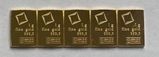 5 GRAM PURE GOLD BARS From Valcambi Combibar SECURE DELIVERY 5g 999.9 Swiss 3047.83 per troy oz