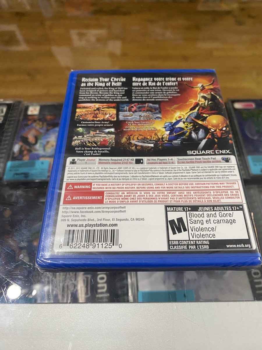 Army Corps of Hell • PSV PlayStation Vita • Factory Sealed