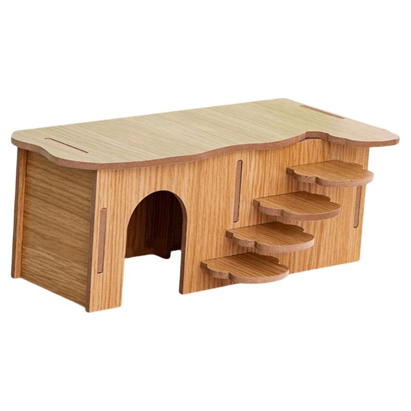 Image showcasing Hamsters Play House Natural Cave House Multifunctional Climbing Ladder ...