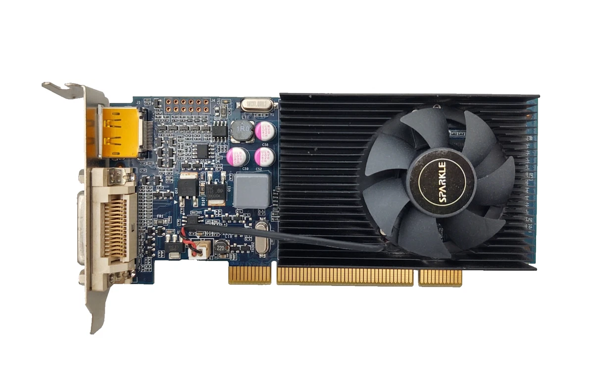 Carte Graphique Nvidia GeForce G210 512 Mo - PCI Low Profile - Pour PC Bureau