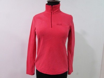 Jack Wolfskin Women s Zipped Fleece Red Chest Size 32/34 UK S Sku Y05269