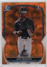 2023 Bowman Chrome Sapphire Edition Prospects Orange 13/75 Jose Gerardo 4f5