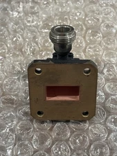 WR75 Rectangular Flange Waveguide Adapter with Coaxial Connector