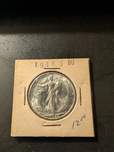1946 S BU UNCIRCULATED WALKING LIBERTY SILVER HALF DOLLAR