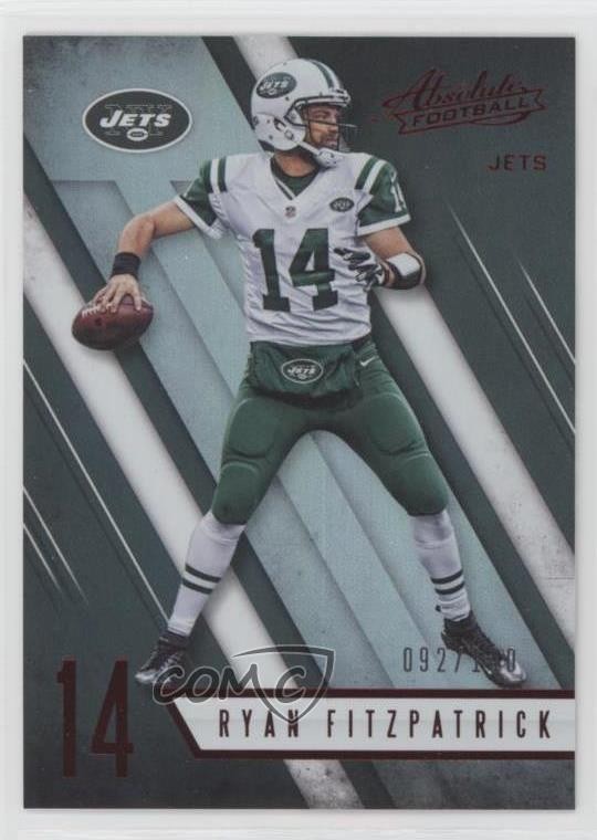 2016 Panini Absolute Spectrum Red 92/100 Ryan Fitzpatrick #39 6z2