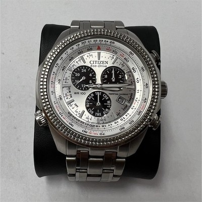 Citizen Eco-Drive Perpetual Calendar Chronograph World Time 100m Silver SS