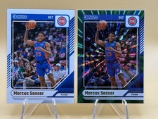 2025 Donruss Basketball Marcus Sasser Holo Laser Green + Base 2 Card Lot