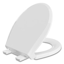 Round Toilet Seat, Slow Close Quick-Release Hinges, Heavy Duty Soft Close, Qu...