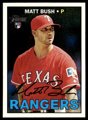 2016 Topps Heritage High Number #642 Matt Bush Texas Rangers Rookie