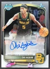 2025-26 Bowman Obi Agbim Chrome Auto #CPA-OA 1st Prospect Baylor Bears DD5
