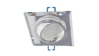 Punktowa Oprawa Sufitowa Wpuszczana Crystal R Silver IP20 Kwadratowa SzkłO Srebr