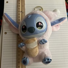 Stitch Vinyl Face Plush Keychain/Bag Clip New Fast Shipping 