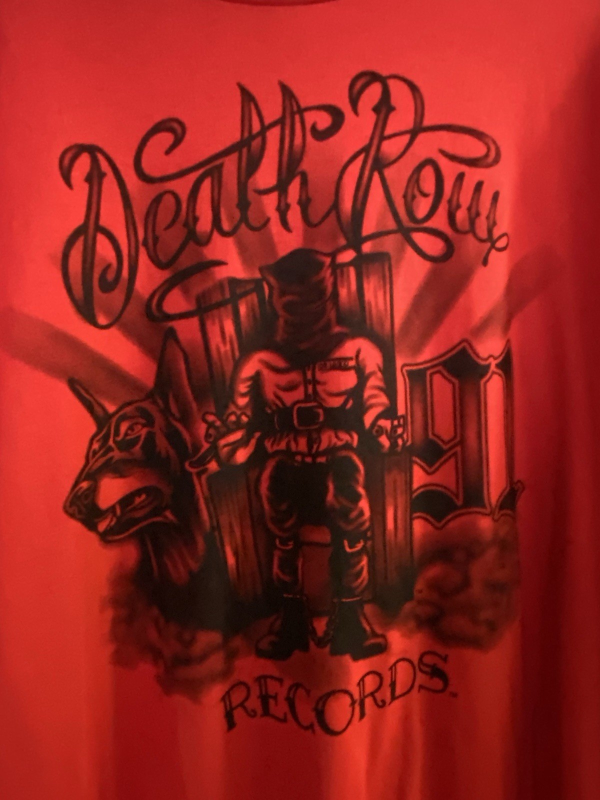FILA T shirt maglietta uomo Death Row Records 5X 5XL rossa 91 cane grafica petto 60" nuova con etichette