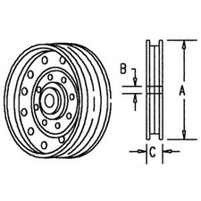 Flanged Idler Pulley Fits John Deere Models