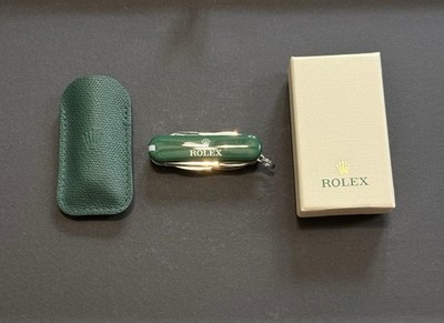 Rolex - Swiss Army Pocket Knife - 2025 Model - Green Leather Case - New In Box