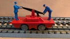 Marx Two Man Hand Car O Scale excellent running conditions. Red