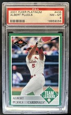 2001 Fleer Platinum Albert Pujols RC Rookie #435 Cardinals PSA 8