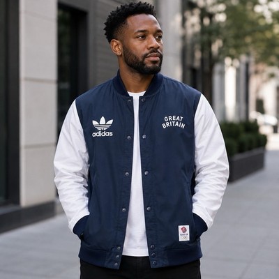 Adidas Team  GB Varsity Jacket- X-L,  New