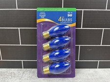 Holiday Time Blue C9 Replacement Bulbs 4 Pack Vintage Christmas Lights