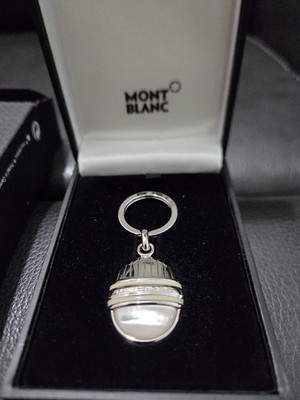 Montblanc Jewellery Solitaire Mother of Pearl Key Ring Silver/White 30908