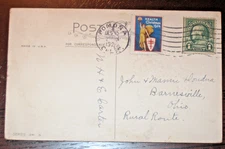 1924 US CHRISTMAS SEALS COVER TIED TO CANCEL