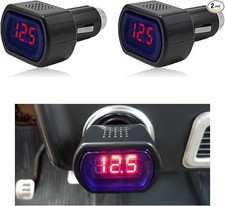 2 PCS Car LED Digital Voltmeter, DC 12V 24V Battery Voltage Digital 2 PCS