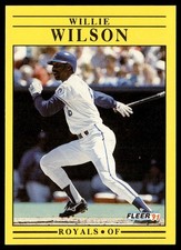 1991 Fleer Willie Wilson Kansas City Royals #575A