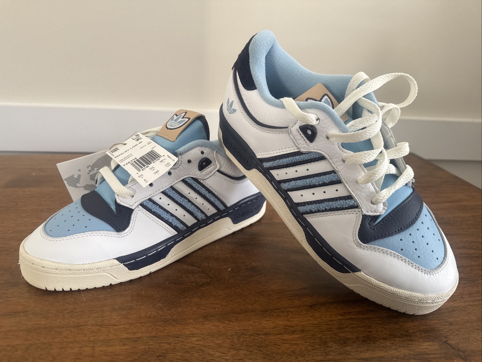 New ADIDAS Men's Size 6 Rivalry Low 86 FZ6334 Basketball Shoes White/Blue/Navy