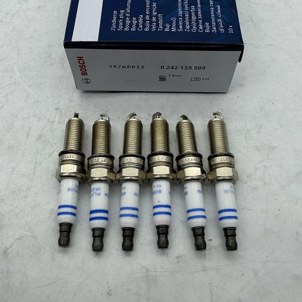 6x bujías dobles platino YR7MPP33 para Mercedes-Benz C300 #004159180326 Foto 2 de 4