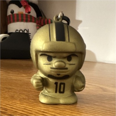 Gold Football Player Figurine Number 10 Plastic Sports Collectible