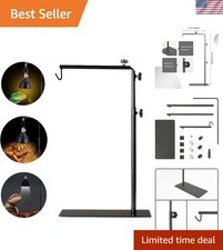 Reptile Heat Lamp Stand - Adjustable 16-35 Inch Metal Holder for Terrariums