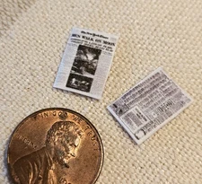 1/4" Scale- VINTAGE NEWSPAPER  -WALK ON THE MOON - 1:48 Scale