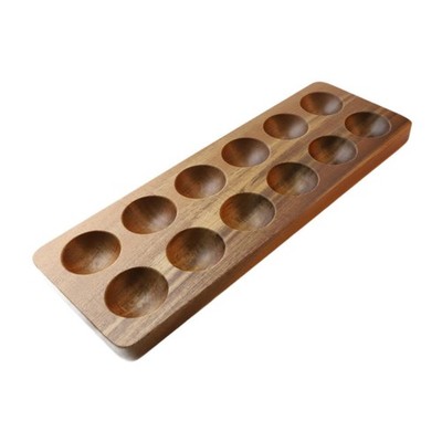 Holz Eierhalter Ständer 12 Gitter Eier Aufbewahrung Tablett für Landhaus Haus Küche