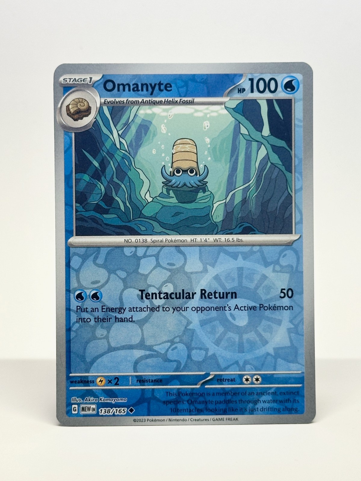Omanyte 138/165 Reverse Holo - Pokemon TCG Scarlet & Violet 151 - Near Mint