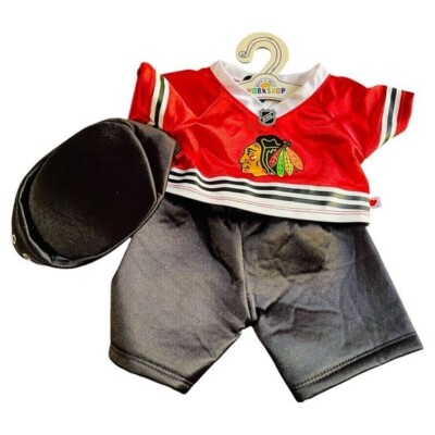 RETIRED Build a Bear Chicago Blackhawks NHL Hockey Outfit NWT NEW!