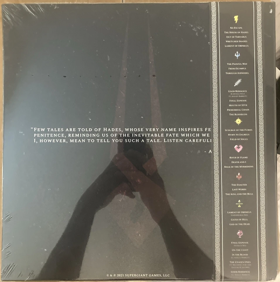 Hades Original Soundtrack 4xLP Smoke Grey 4 Vinyl Iam8bit - *NEW* *SEALED* - Image 2 of 2