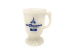 Vintage Walt Disney World Productions “MOM” Pedestal Milk Glass Mug Cup