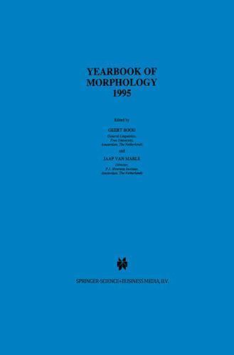 Yearbook of Morphology : 1995, Hardcover by Booij, Geert (EDT); Marle ...