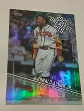 Ronald Acuna Jr 2022 Topps Series 1 Baseball #21GH-11 2021's Greatest Hits Foil